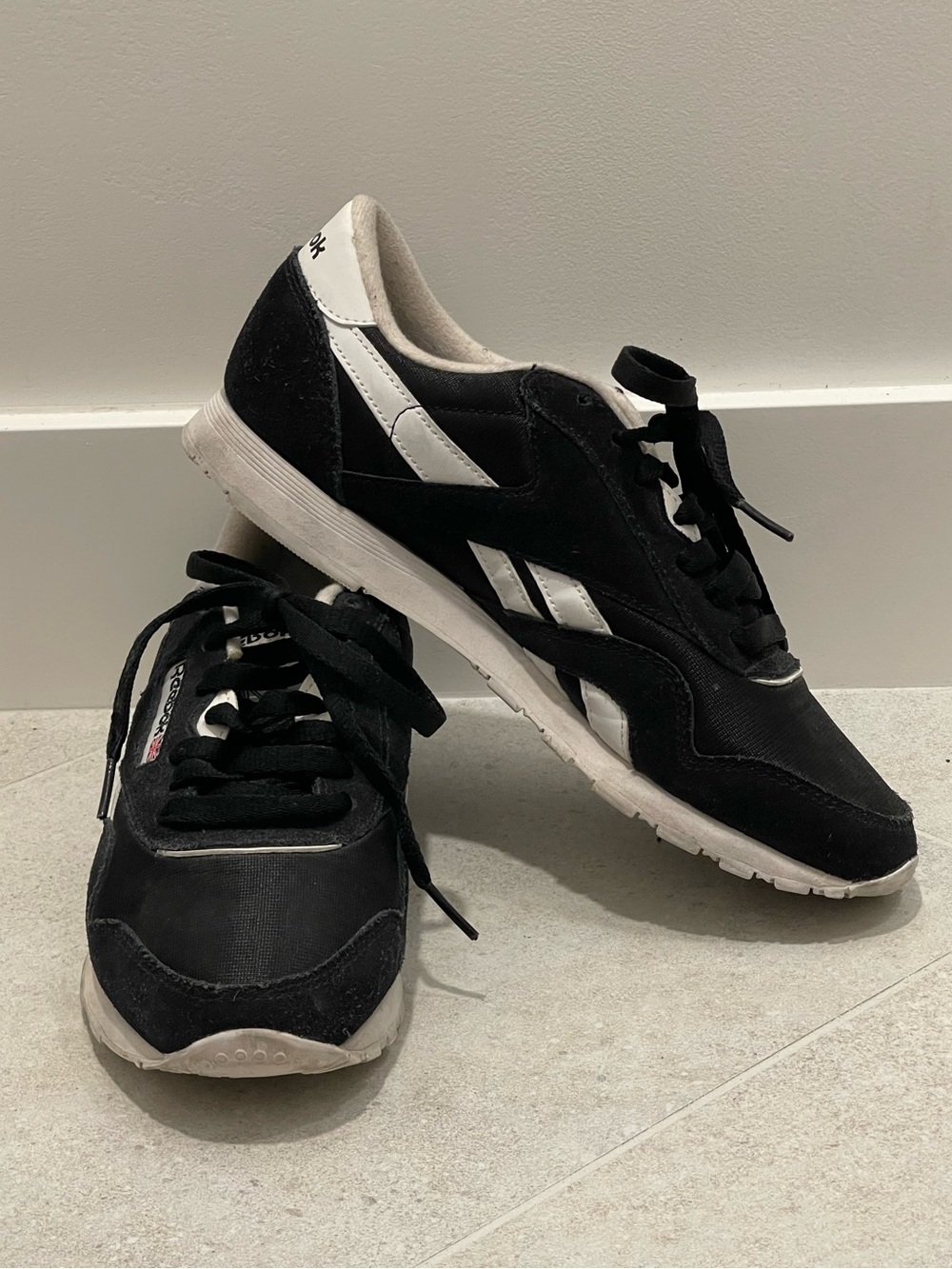 Reebok Black and White Classic Sneakers